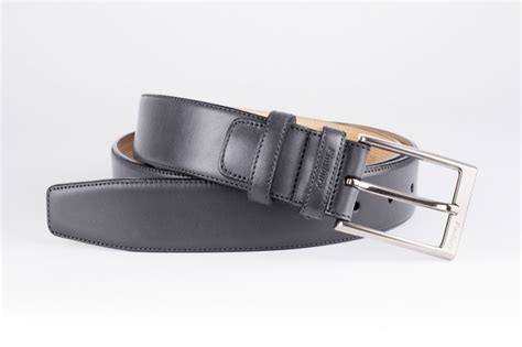 Grey Mens Leather Belt Finsbury Shoes