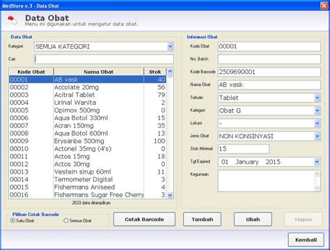 Sistem Informasi Apotek Data Obat Software Aplikasi Apotek Murah