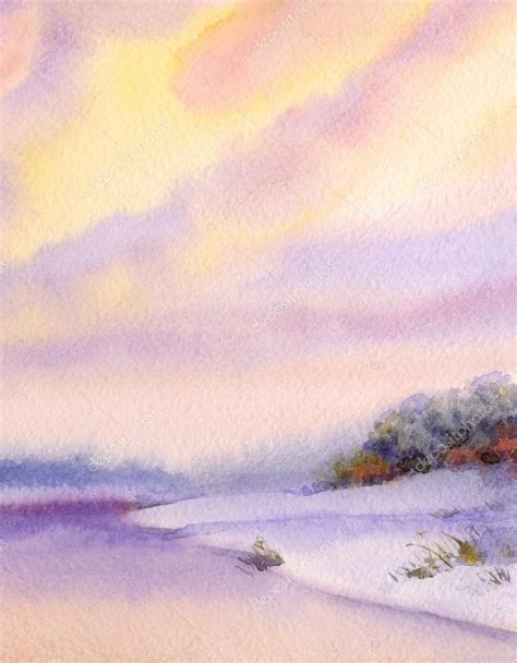 Image Result For Watercolor Showing Winter Skies Watercolor Winter