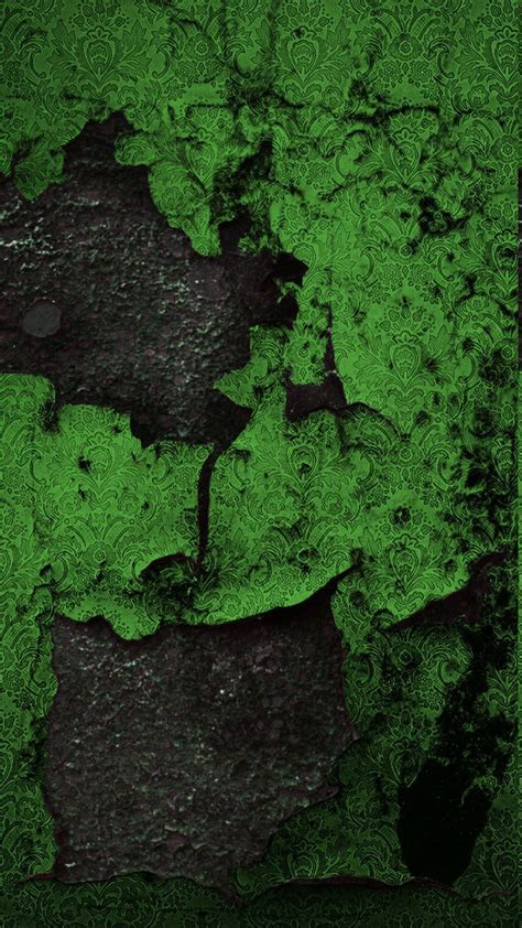 Abstract Green Texture Pattern Digital Art Artwork Cracked