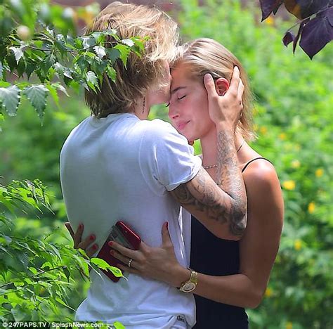 Hailey Baldwins Got The Look Of Love Justin Bieber Plants Kiss On