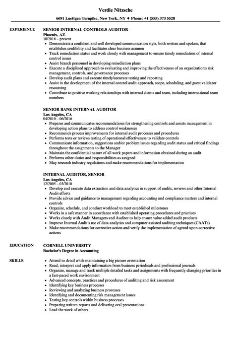 The best internal auditor resume samples. Internal Auditor, Senior Resume Samples | Velvet Jobs