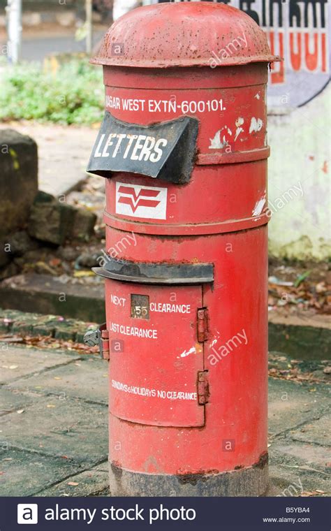 A Post Box Of The Indian Postal Service India Post In Chennai Tamil