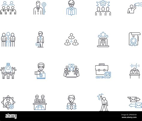Administration Outline Icons Collection Management Leadership