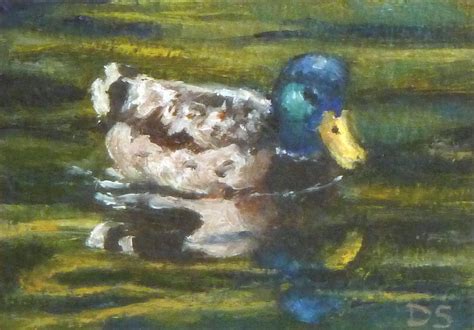Daily Painting Projects Mallard Duck Oil Bird Wildlife Painting Fowl
