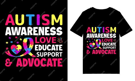 Premium Vector Autism Awareness Love Educate Support And Advocate