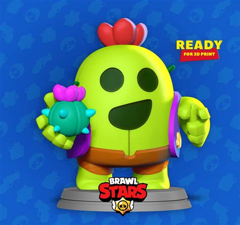 Brawl Stars Spike Pvc Painted Action Figure Official Version