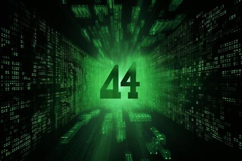 Premium Ai Image A Green Light That Says The Number 44 On It