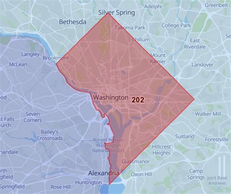 202 Area Code Location Time Zone Map Numbers Ara Ara