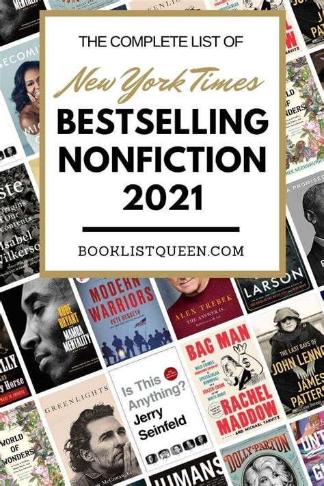 The Complete Nonfiction New York Times Bestseller Books List With All