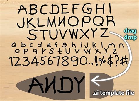Toy Story Andy Font Svg Vector Andy Font Svg Andy Alphabet Etsy Porn