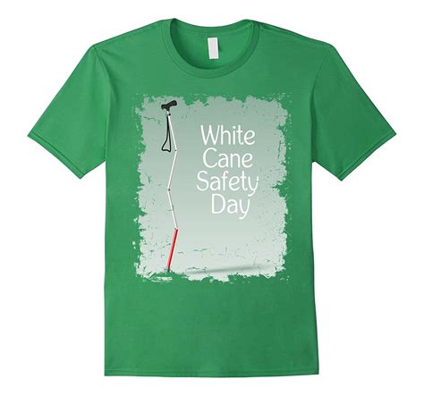Fifteenth October White Cane Safety Day T Shirt Cl Colamaga