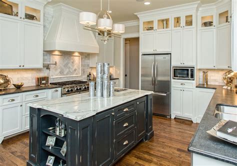 To pull off the look, make sure to maintain an equal balance between the two hues, with black cladding the lower cabinetry and island (for example) and. Cabinet Islands Inspiration Fantasy Finishes Full Service ...