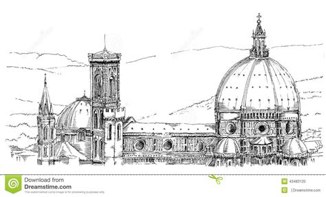 This structure's ingenuity and beauty captures the heart of the. Italy, Florence stock vector. Illustration of church ...