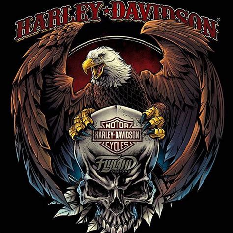 Harley Davidson Eagle With Skull Flyland Designs Freelance