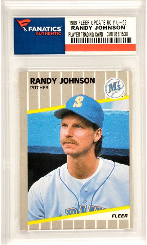 Randy Johnson Seattle Mariners 1989 Fleer Update Rookie U 59 Card