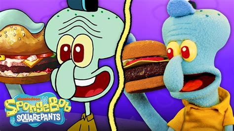 Squidward Likes Krabby Patties Irl 💥🍔 Spongebob Episode With Puppets
