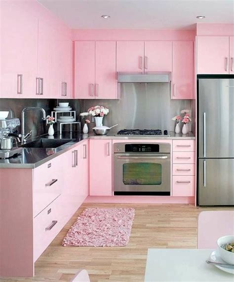 Pink Kitchen How Does It Look Pink Kitchen Kitchen Colors Chic