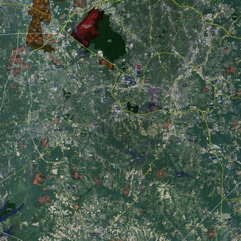 Raleigh Durham Rolled Aerial Map Landiscor Real Estate Mapping