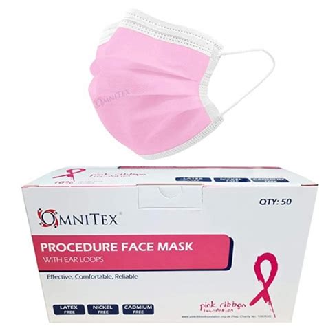 Pink Surgical Face Masks Type Iir Box X 50 Provac