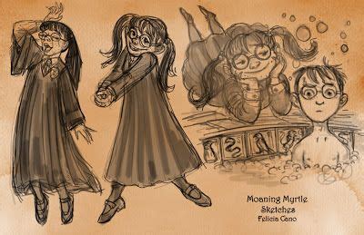 Moaning Myrtle Sketches Moaning Myrtle Harry Potter Sketches