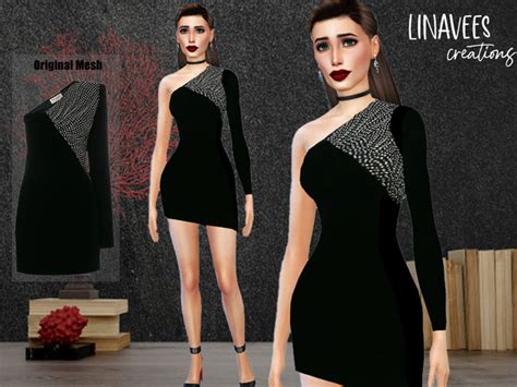 The Sims Resource Black Dress Vol2