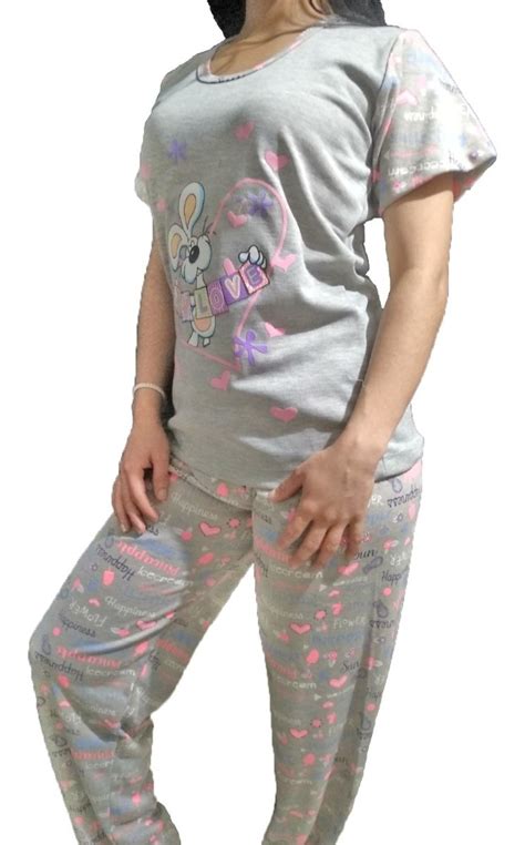 Pijama Mujer Pantalón Largo Estampado Mercado Libre