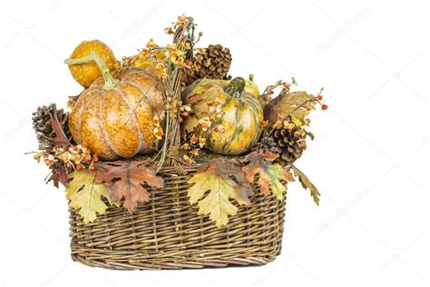 Fall Harvest Basket Isolated Stock Photo By ©schubphoto 36353019