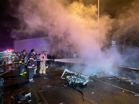 Route 190 Bridge Reopens After Fiery Tractor Trailer Crash In Suffield