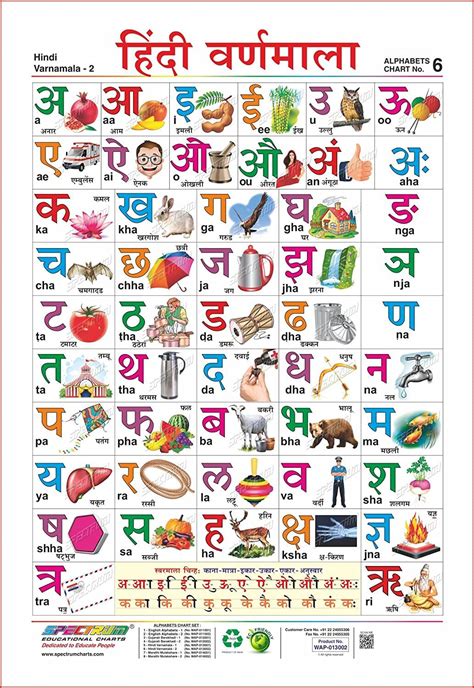 Buy Spectrum Educational Wall Chart Two In One Hindi