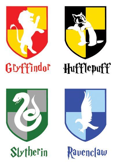 Hogwarts House Crests Harry Potter Houses Harry Potter Crest Harry