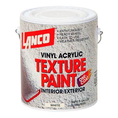 When stippling a ceiling, even the most careful painter will need to cover the floors and adjoining wall surfaces this slightly flattens the peaks of the surface, creating a look much like textured plaster. Lanco 1 Gal. Vinyl Acrylic White Interior/Exterior Texture ...