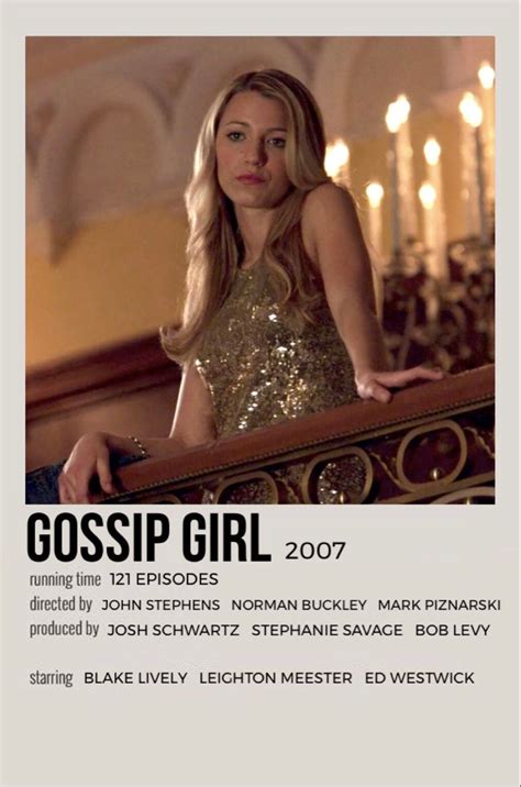 Gossip Girl Affiche Minimaliste Décoration Chambre Poster