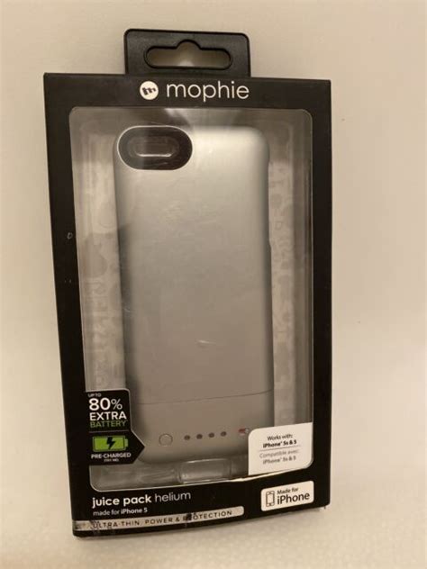 Mophie Juice Pack Helium 500mah Battery Case For Iphone 5 5s Silver