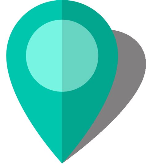 Simple Location Map Pin Icon Turquoise Blue Free Vector Data SVG VECTOR Public Domain ICON