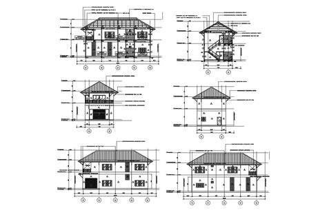 House Plan Drawing With Elevation Elevation Autocad Dwg Elevations