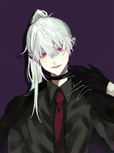 池沼 On Twitter Anime White Hair Boy Vampire Boy Cute Anime Boy