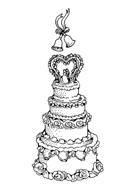 Wedding Cake Coloring Pages Coloring Home