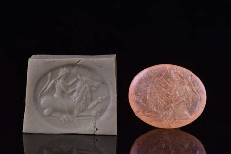 Roman Jasper Ring Stone With Eros Riding Lion Catawiki