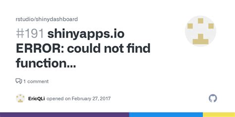 Shinyapps Io Error Could Not Find Function Dashboardpage Issue