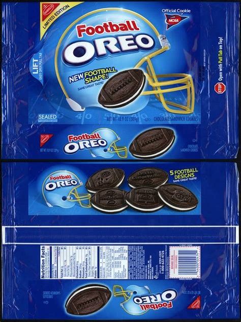 Oreos Packaging Nabisco Oreo Football Limited Edition Cookie