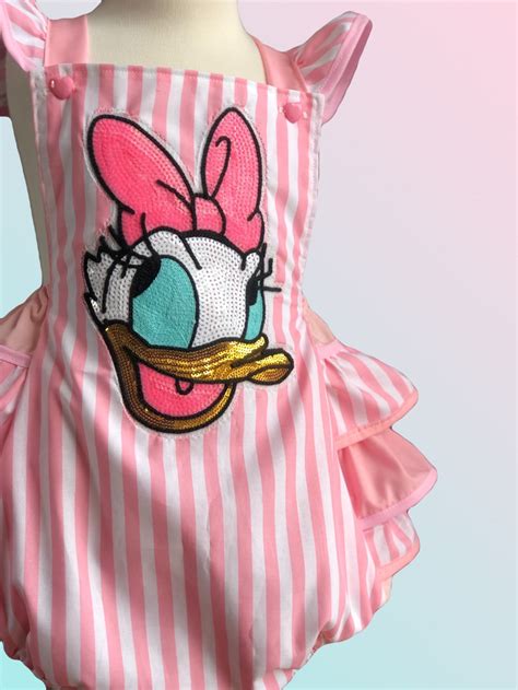 Vintage Inspired Daisy Duck Ruffle Bum Romper Disney Romper Etsy