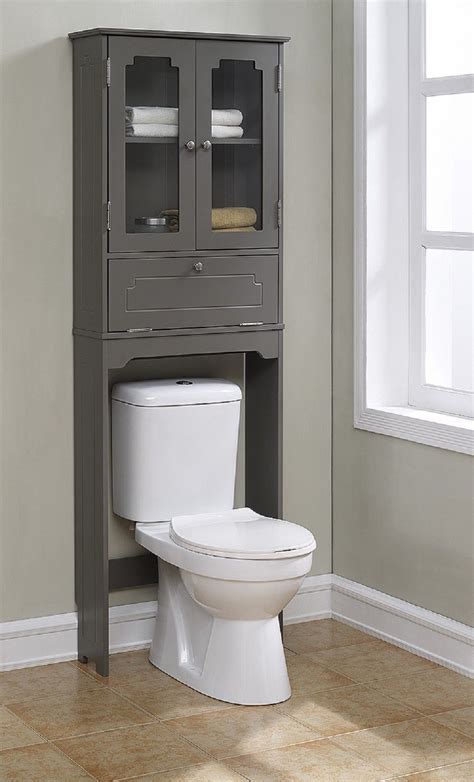 Space above the toilet is one of the most unutilized space in the bathroom in most houses. Features: -Elegant etagere with 2 glass doors, 1 ...