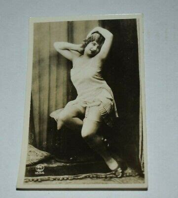 S Risque Woman Stockings Flapper Real Photo Rppc French Postcard