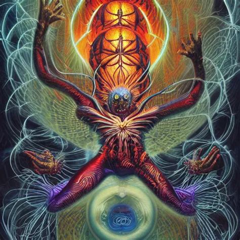 Realistic Detailed Image Of Electric Spider Demiurge Stable Diffusion