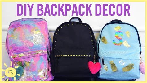 Style And Beauty Diy Backpack Decor Youtube
