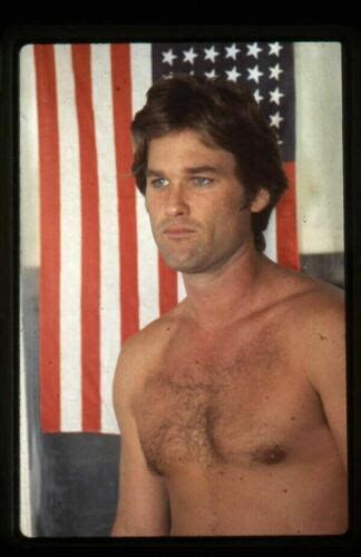 Kurt Russell Shirtless Bare Chested American Flag Original Mm