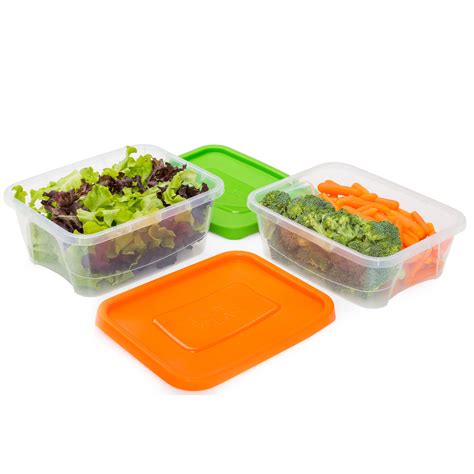 Plas Glas 60 Piece Stackable Plastic Food Storage Lunch Containers And