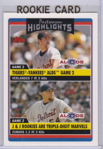 JUSTIN VERLANDER 2006 Topps Update ROOKIE CARD Detroit Tigers Astros
