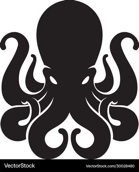 Octopus Silhouette Logo Design Vector Ubicaciondepersonascdmxgobmx